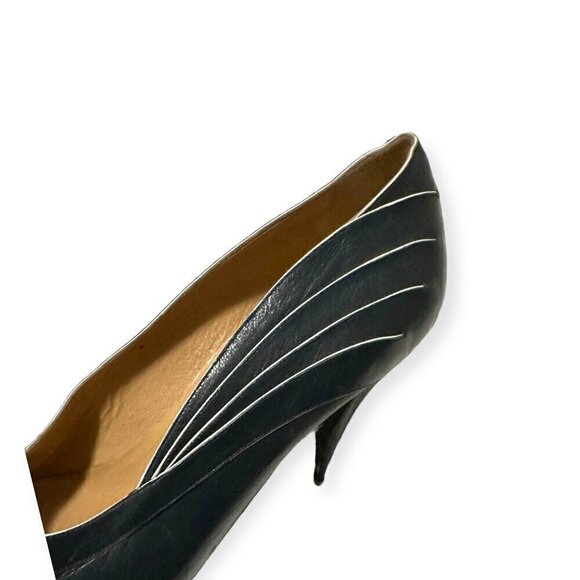 Vintage Maud Frizon Dark Gray Pumps with Bow, Size 40.5 EU - Picture 11 of 15